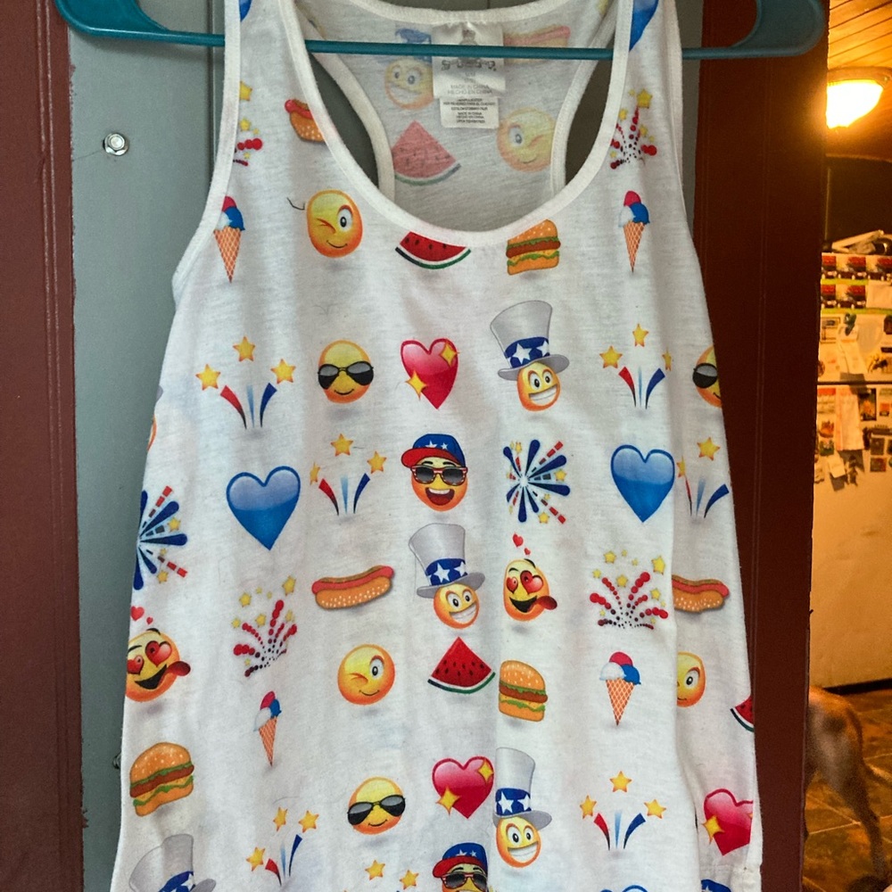 Girls 7/9 tank top emoji